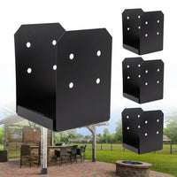 4-Pack 8x8 Post Base Brackets - Heavy Duty Steel Anchor for Pergola/Gazebo/Playset-6