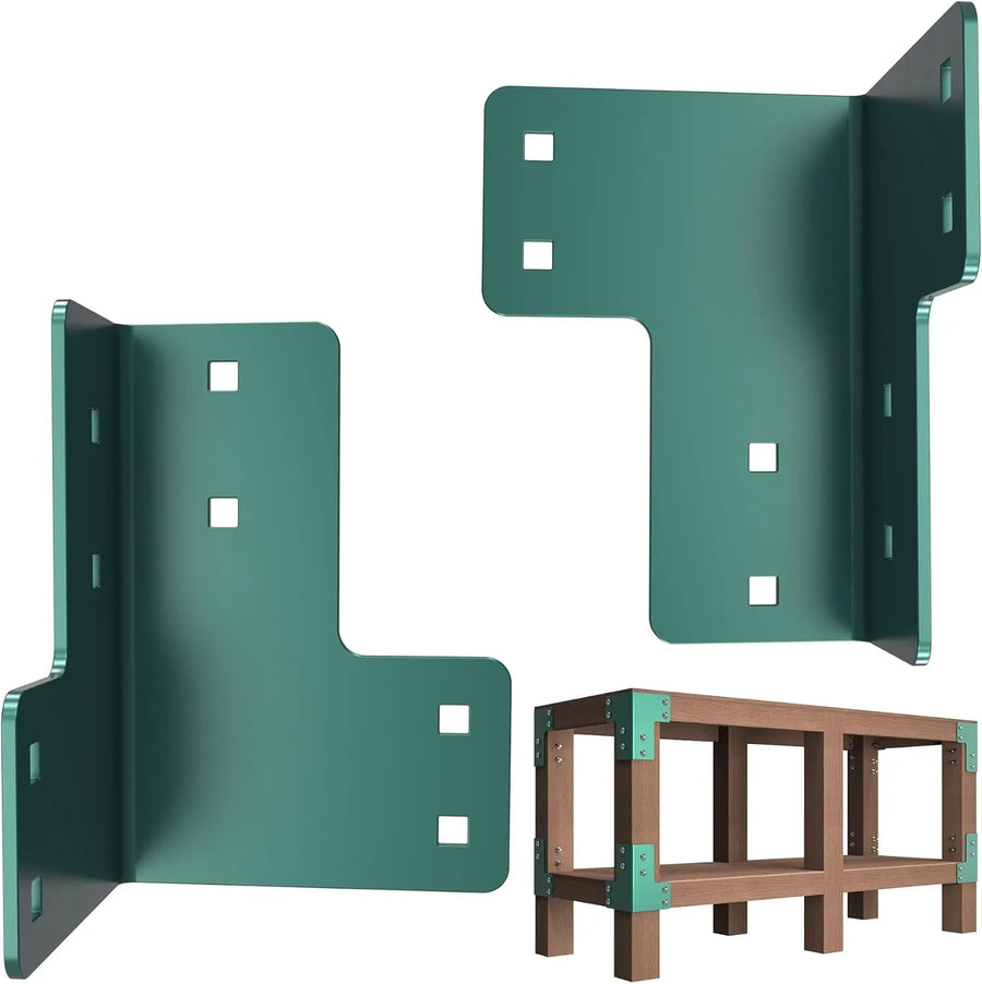 8PCS Heavy Duty Workbench Bracket Kit – 4mm Steel for 2x4 Lumber-4