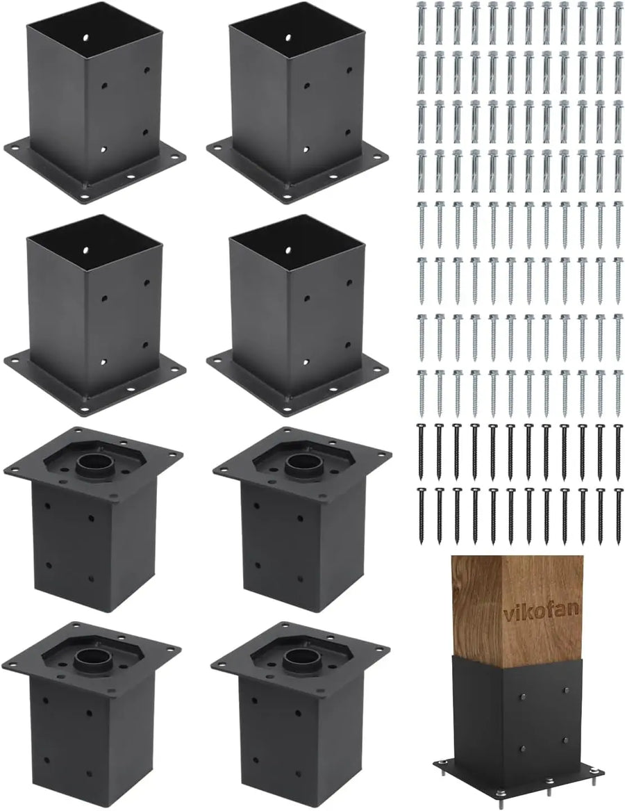 8-Pack 4x4 Post Base Brackets-1