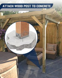 10Pcs 6x6 Concrete Deck Post Anchor Base-8