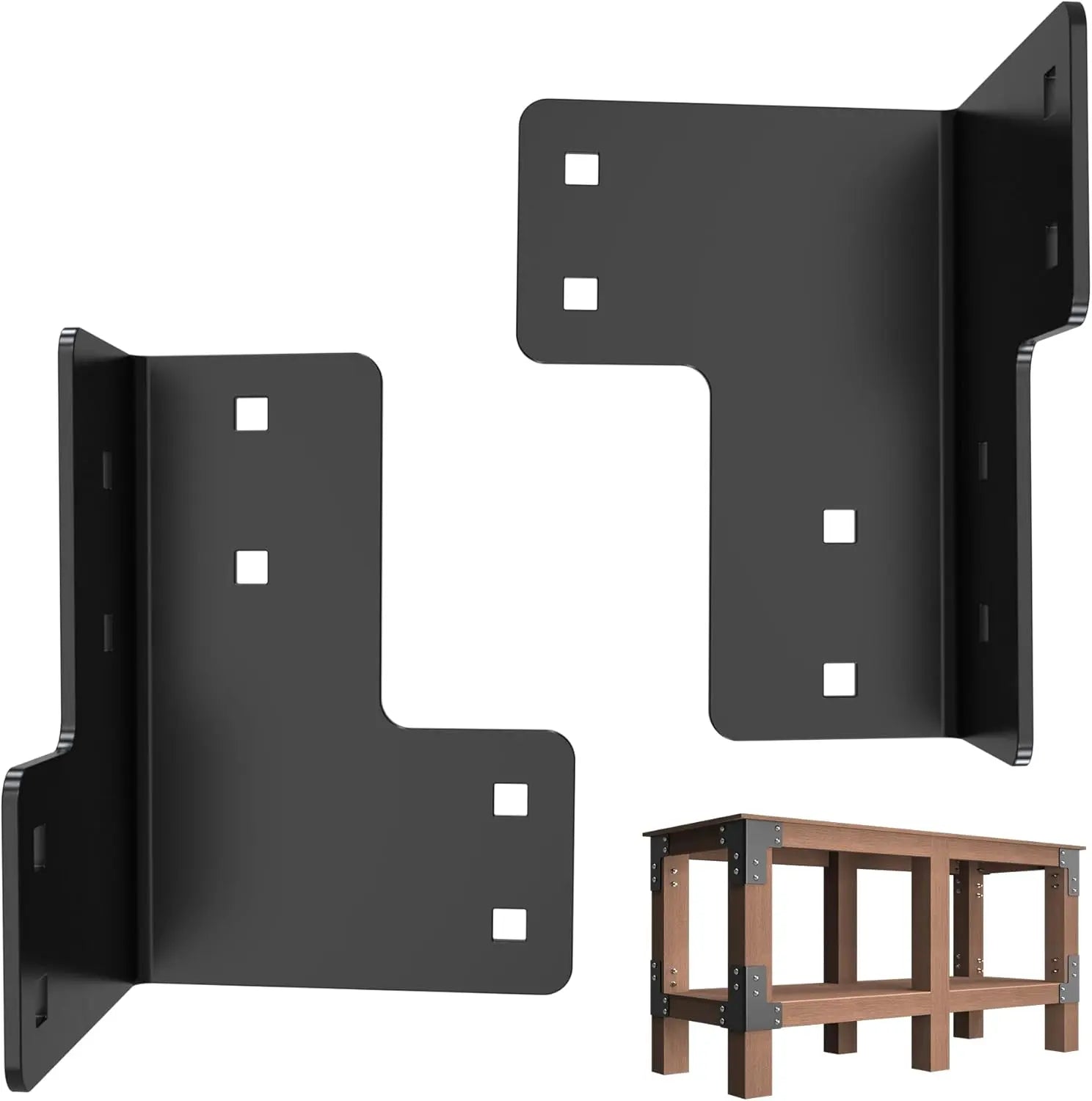 8pcs Workbench Brackets Kit with Screws 4x4 4mmThickness Heavy Duty Corner Brackets Perfect for DIY Workbench Projects-1