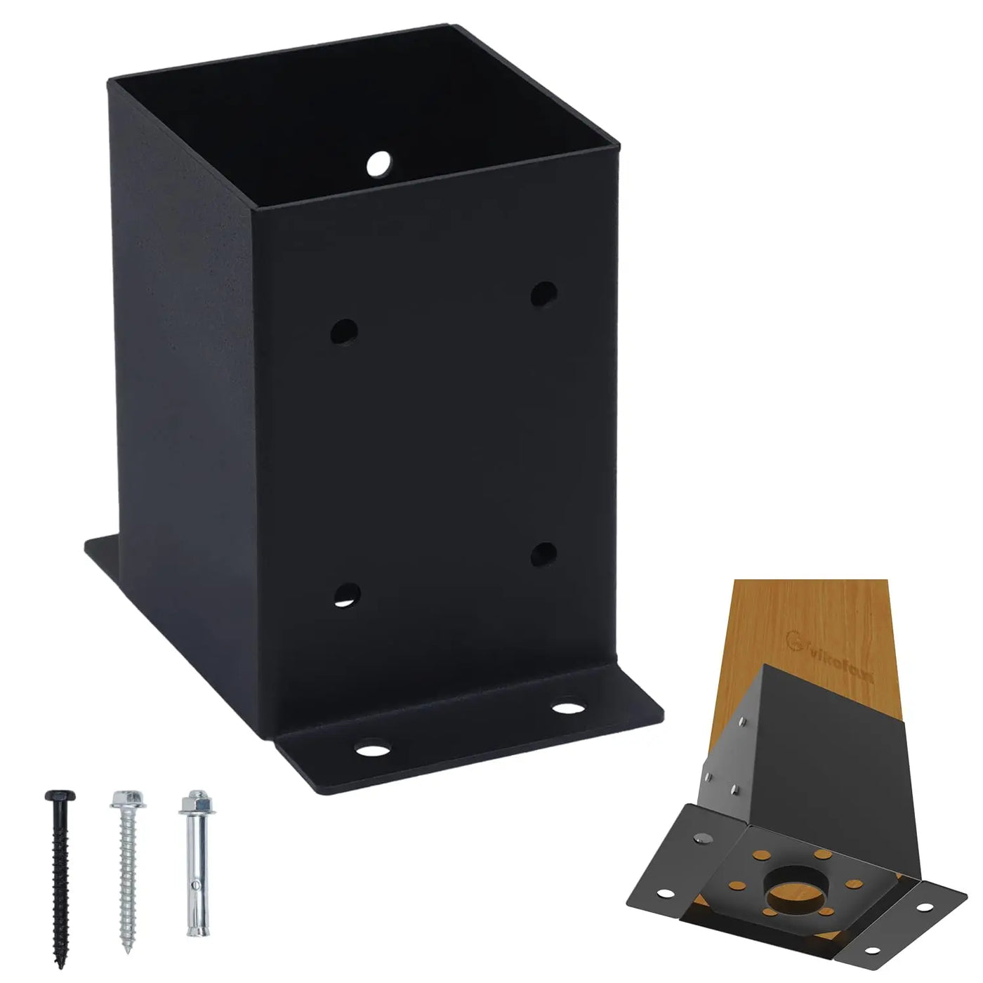 6-Pack 4x4 Edge-Mount Post Base Brackets-1