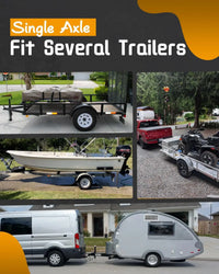 Trailer Leaf Spring Kit 3500lb Single Axle 4 Leaf Spring Kit with U-Bolts & Hangers