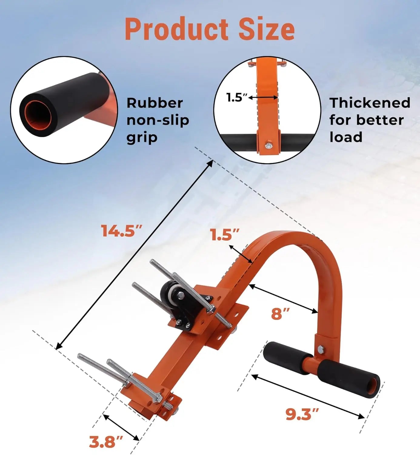 Ladder Roof Hook with Wheel - Heavy Duty 500 lbs for Roof Safety-2