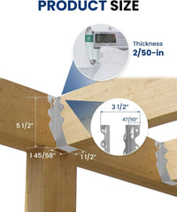 50-Count Face Mount 2x6 Joist Hangers - Galvanized Steel-2