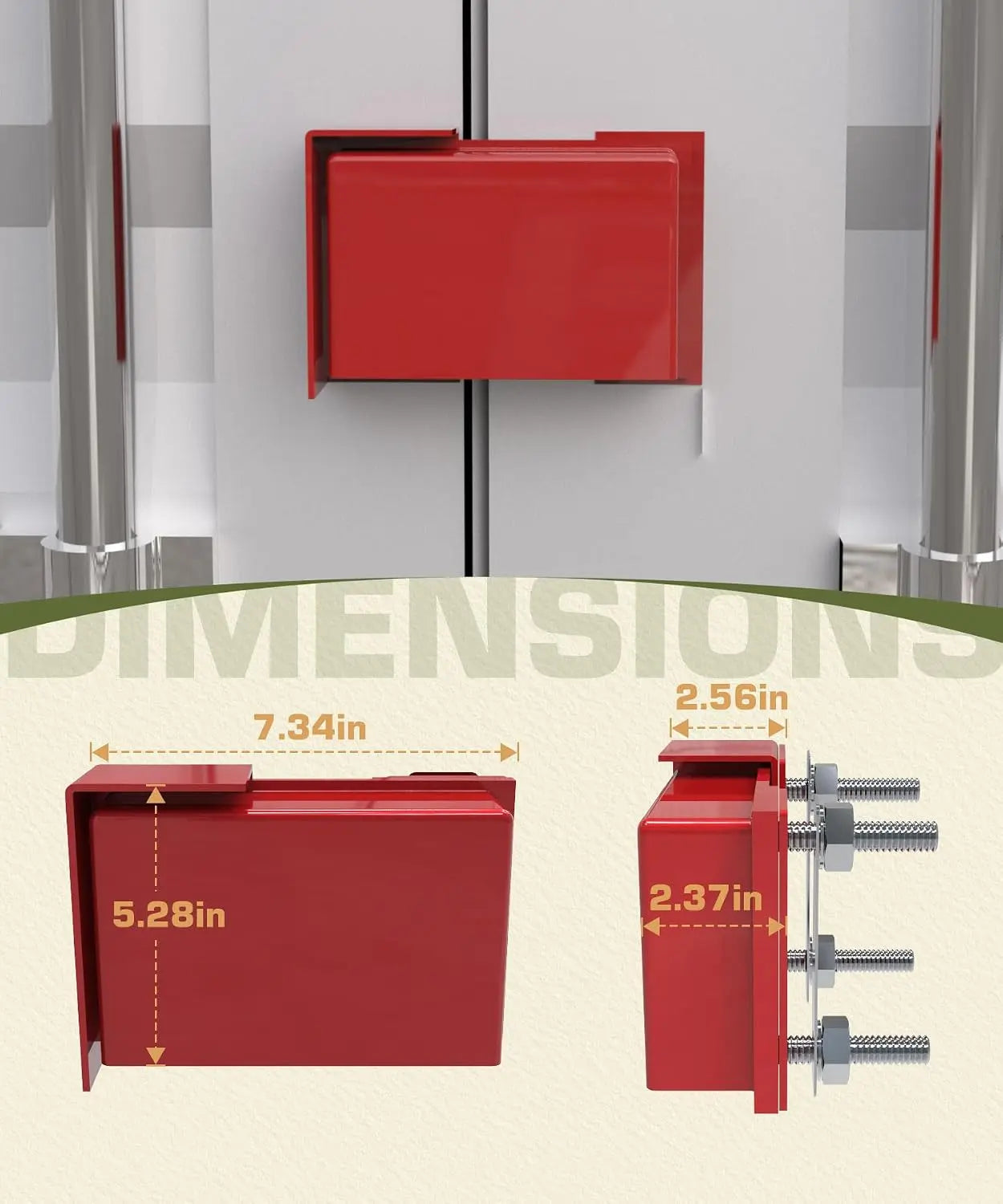 Shipping Container Lock Box Bolt On Heavy Duty Shipping Container Accessories with Padlock & 5 Keys