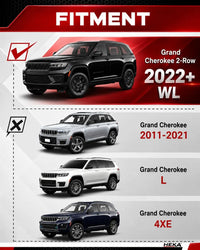 Running Boards Fit for 2022-2026 Grand Cherokee 2-Row WL – Except 4xe