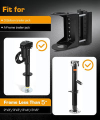 Bolt-On Trailer Jack Relocation Bracket for A-Frame & 3-Bolt Jacks