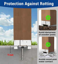 6x6 Post Base – 1 Pack for Actual 5.5"x5.5" Wood Posts-3