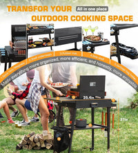 Upgraded Heavy-duty Foldable Grill Stand with Adjustable Height for Blackstone 17" & 22" Griddles