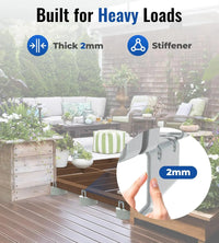 6-Piece 6x6 Post Base Anchor - Galvanized Steel for Deck/Fence/Pergola-3