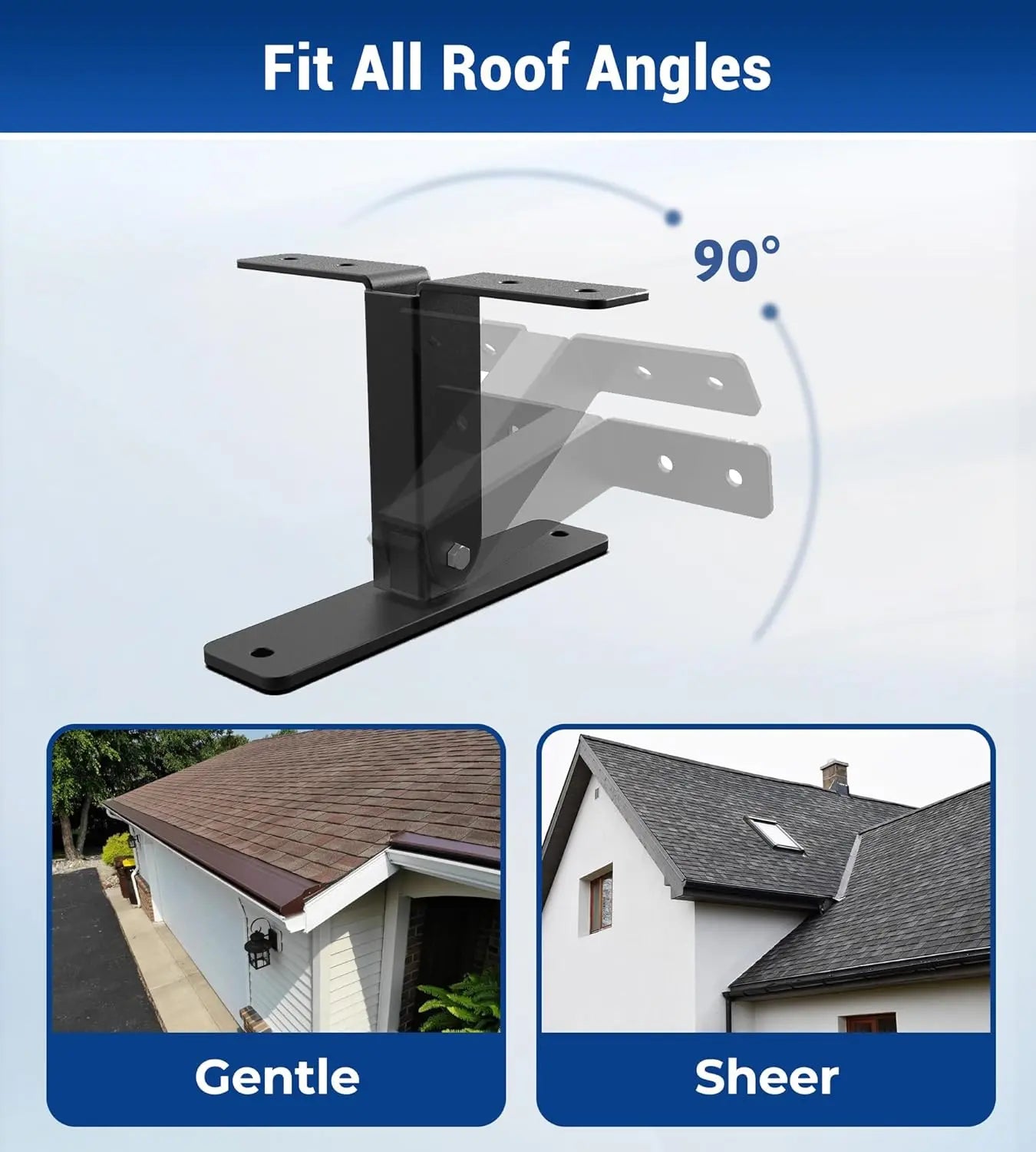 3 Pack Heavy Duty Steel Pergola Roof Riser Brackets-3
