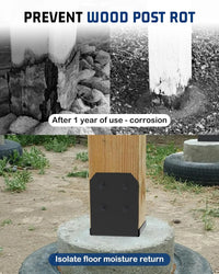 4-Pack 8x8 Post Base Brackets - Heavy Duty Steel Anchor for Pergola/Gazebo/Playset-9