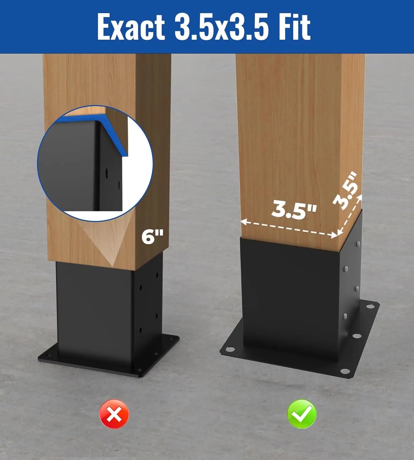 8-Pack 4x4 Post Base Brackets-4