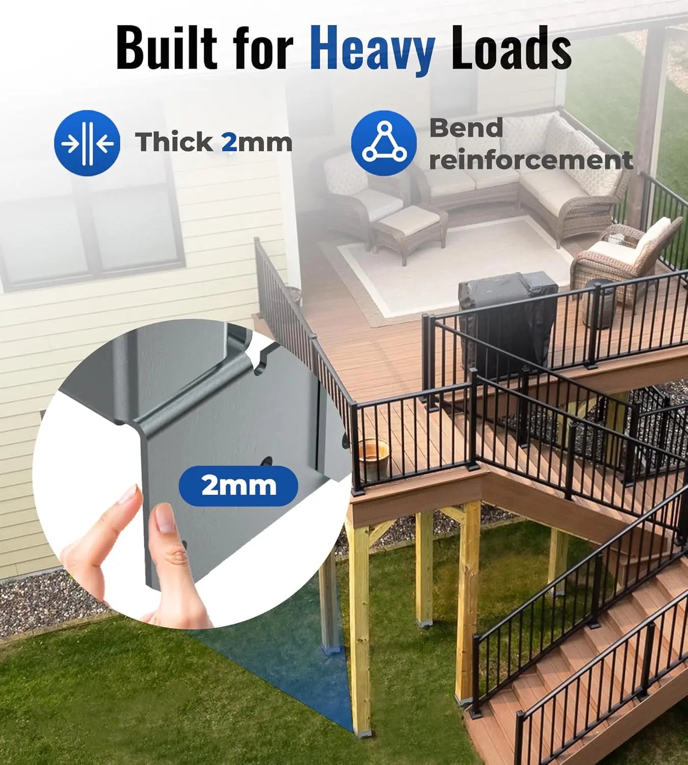 4-Pack 6x6 Heavy Duty Galvanized Post Bases-4