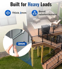 4-Pack 6x6 Heavy Duty Galvanized Post Bases-4