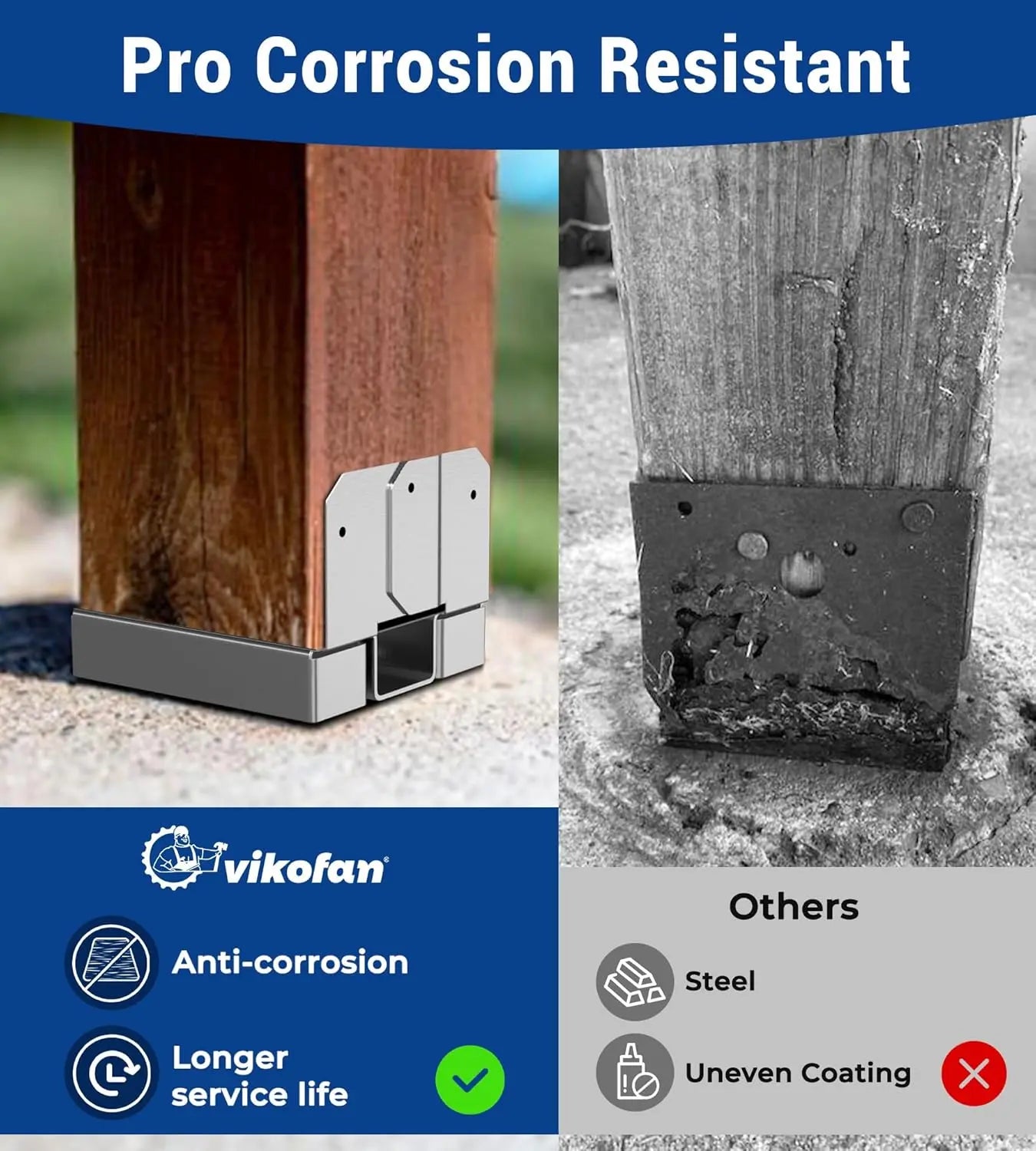 4x4 Galvanized Post Base-4