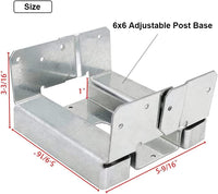 10Pcs 6x6 Concrete Deck Post Anchor Base-2