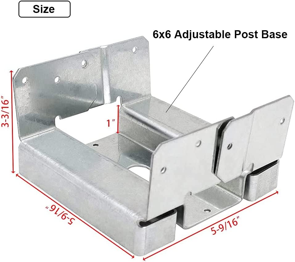 10Pcs 6x6 Concrete Deck Post Anchor Base-2