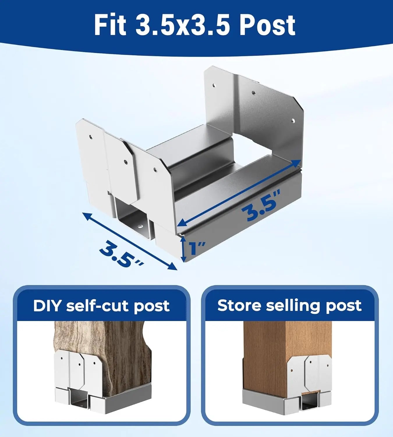 4x4 Galvanized Post Base-5