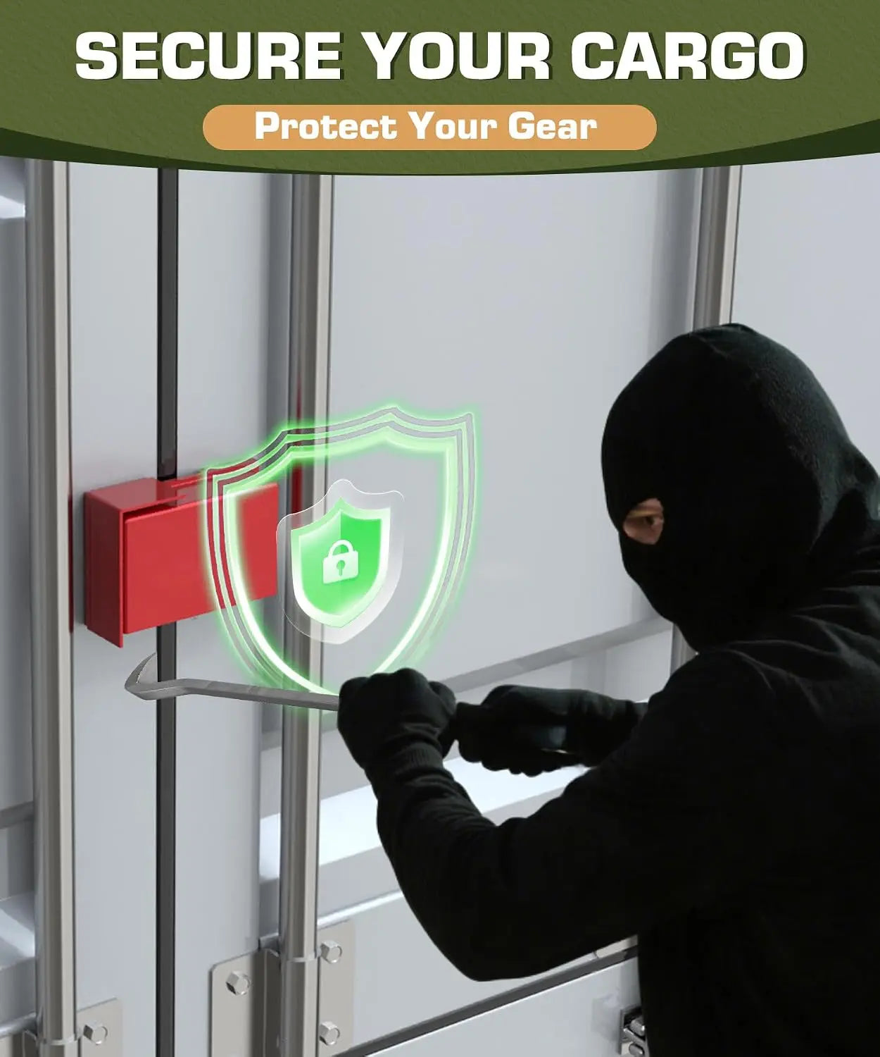 Shipping Container Lock Box Bolt On Heavy Duty Shipping Container Accessories with Padlock & 5 Keys