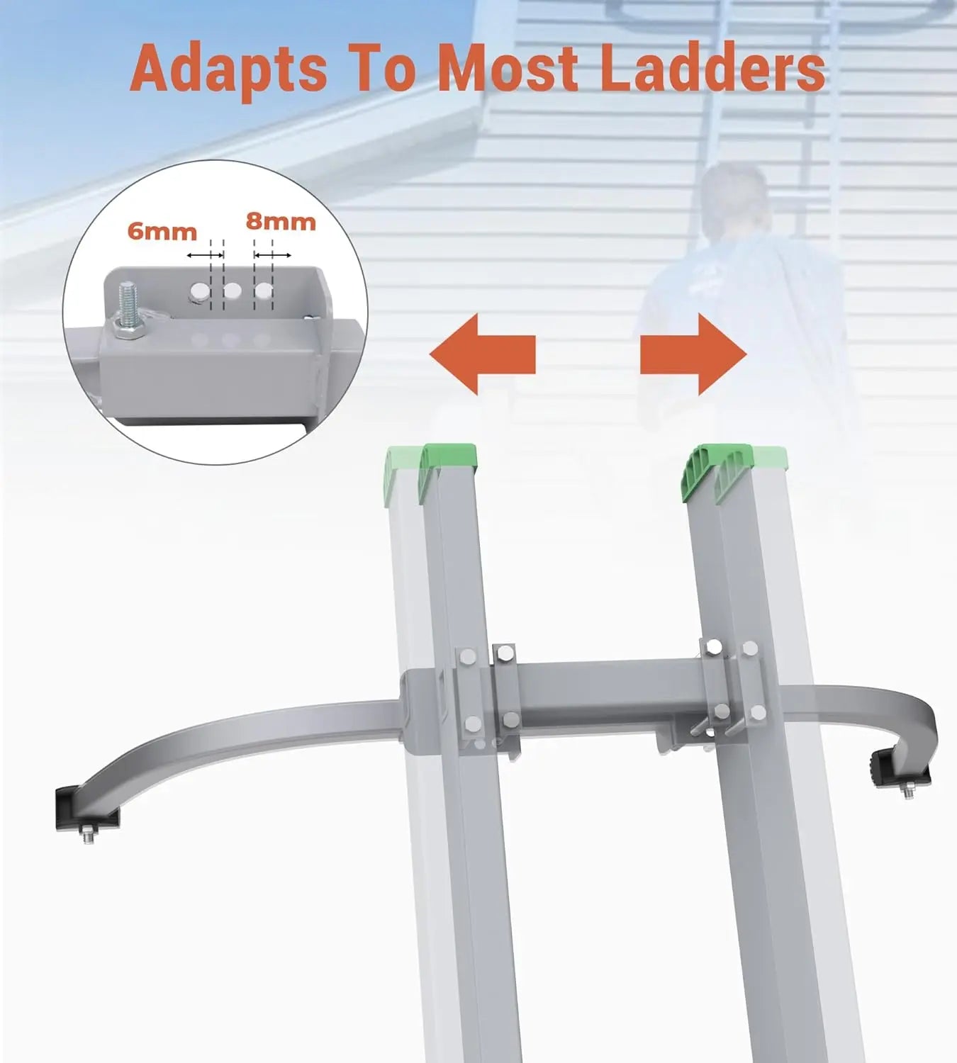 Vikofan Extension Ladder Stabilizer for Roof Gutter -4