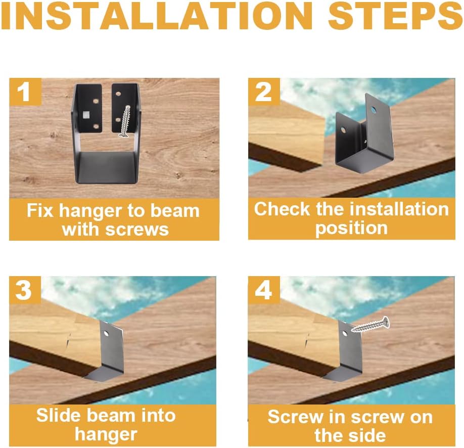 4x6" Black Joist Hanger