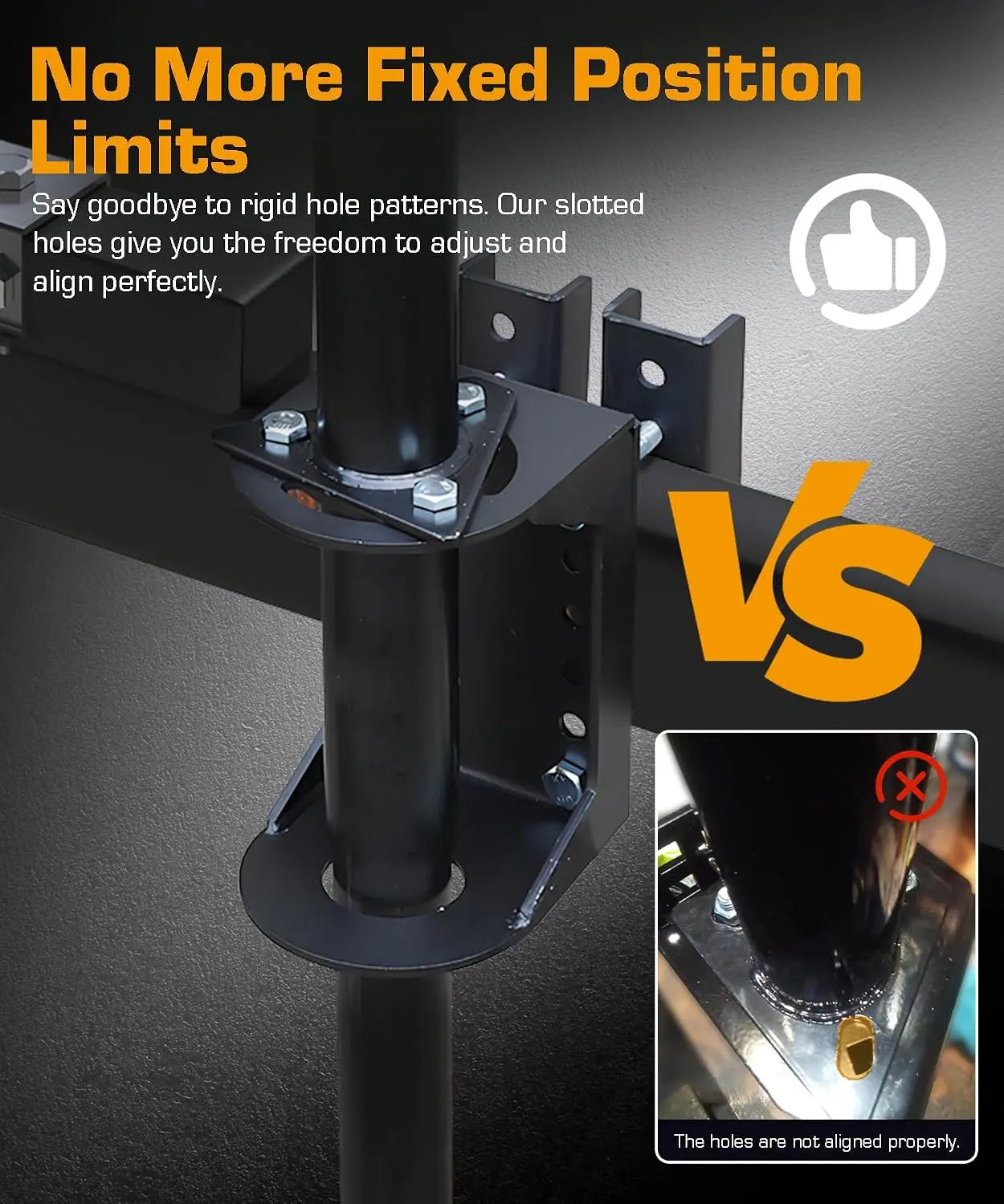 Bolt-On Trailer Jack Relocation Bracket for A-Frame & 3-Bolt Jacks