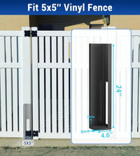 5x5x24 Vinyl Fence Post Mount Tower with Outdoor Powder Coating-6
