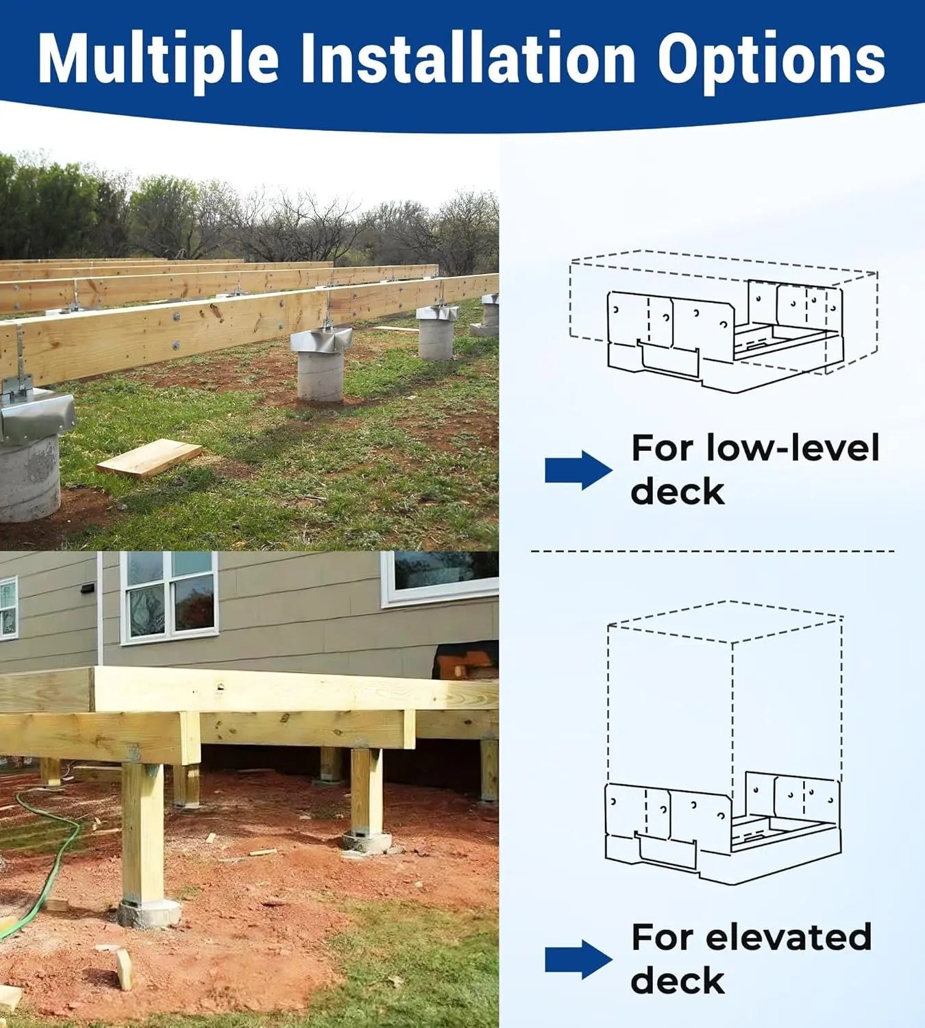 6x6 Post Base – 1 Pack for Actual 5.5"x5.5" Wood Posts-6