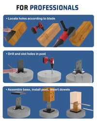2-Pack Black Concealed Post Base for 8x8 Lumber-2