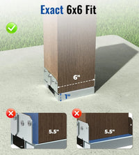 4-Pack 6x6 Heavy Duty Galvanized Post Bases-6