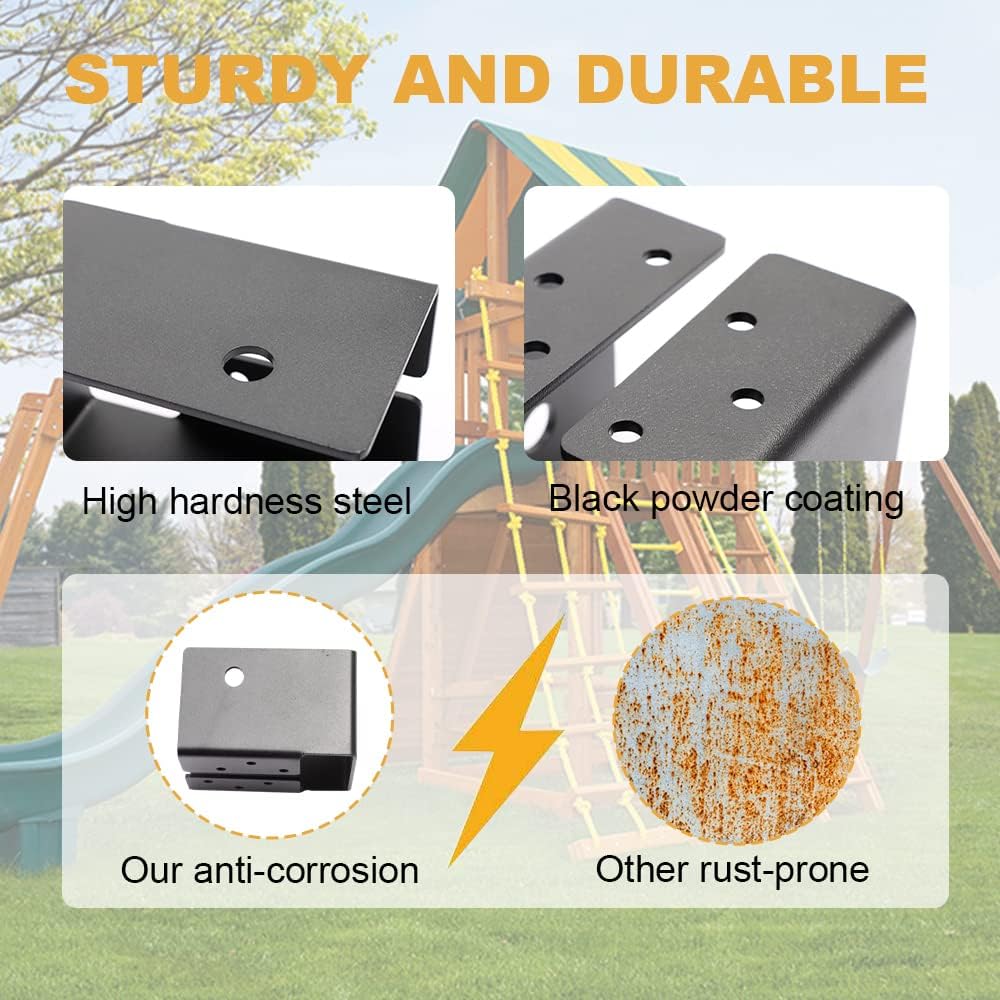 4PCS 4x6" Black Joist Hanger