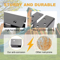 4PCS 4x6" Black Joist Hanger