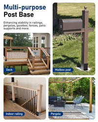 6-Pack 4x4 Edge-Mount Post Base Brackets-7