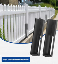 5x5x24 Vinyl Fence Post Mount Tower with Outdoor Powder Coating-7