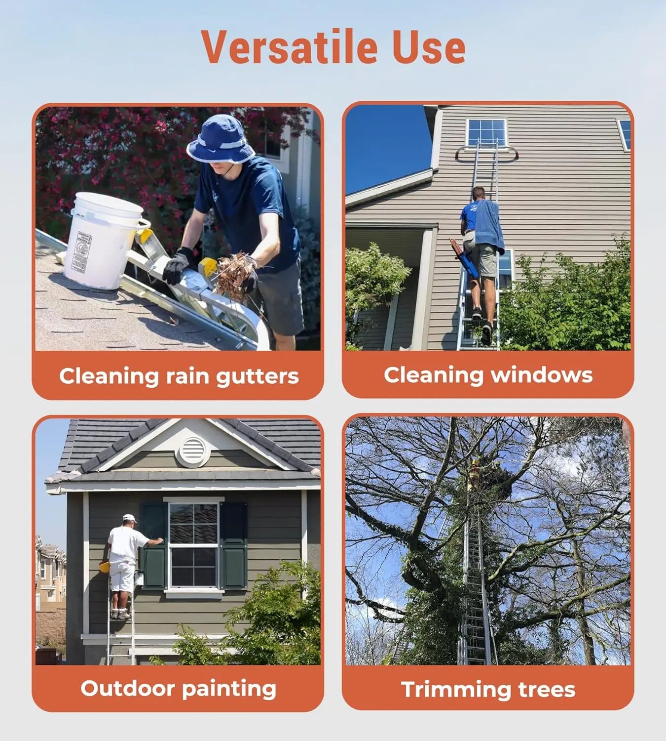 Vikofan Extension Ladder Stabilizer for Roof Gutter -6