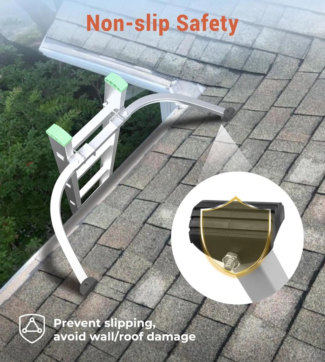 Vikofan Extension Ladder Stabilizer for Roof Gutter -5