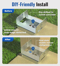 4-Pack 6x6 Heavy Duty Galvanized Post Bases-8